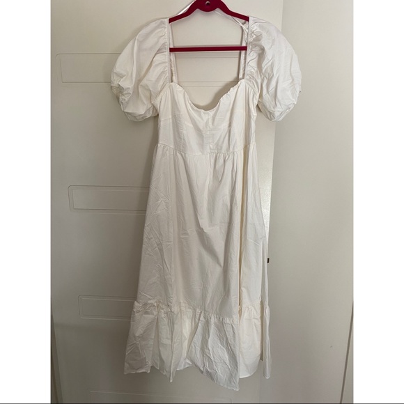 White Smock Dress. Size 14 - Picture 3 of 5